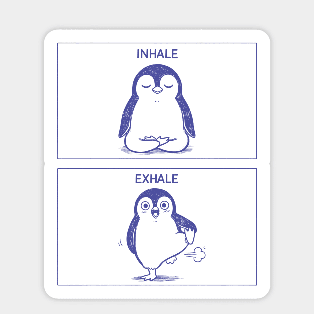 Inhale Exhale (Penguin) Sticker by CreativeSage